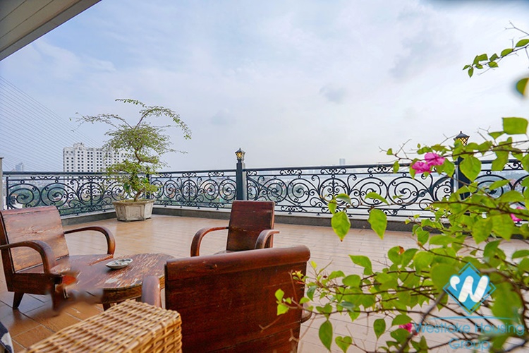 Modern duplex apartment with stunning lakeview for rent in Tay Ho, Hanoi